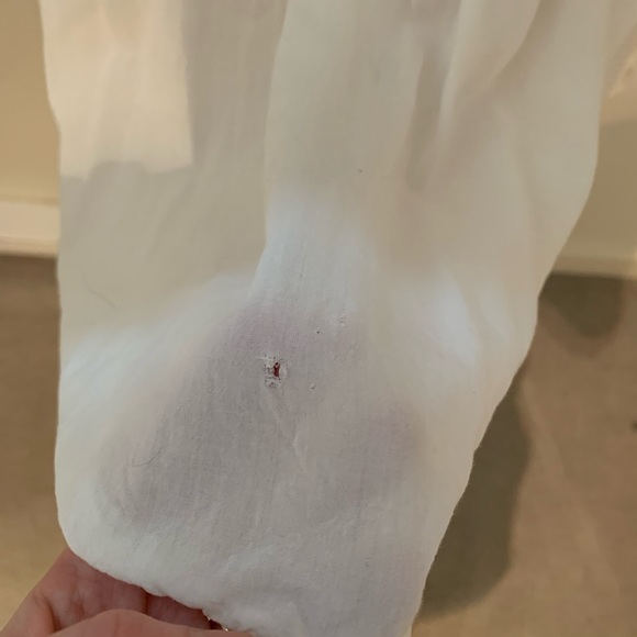 Wilfred Boho Dress in white with pink silk lining and lace detailing. - Picture 4 of 4